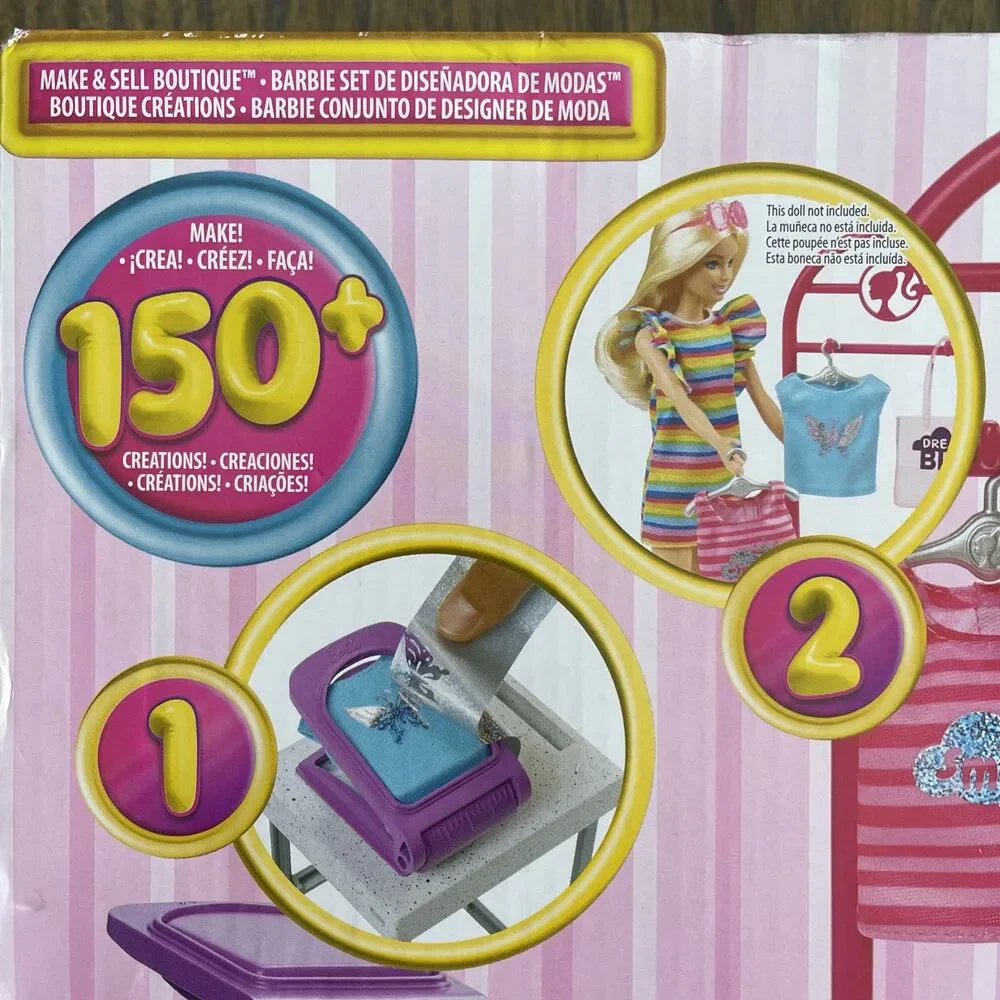 BARBIE Play set You Can Be Anything Make And Sell Boutique 20+ Pcs One Doll NIB